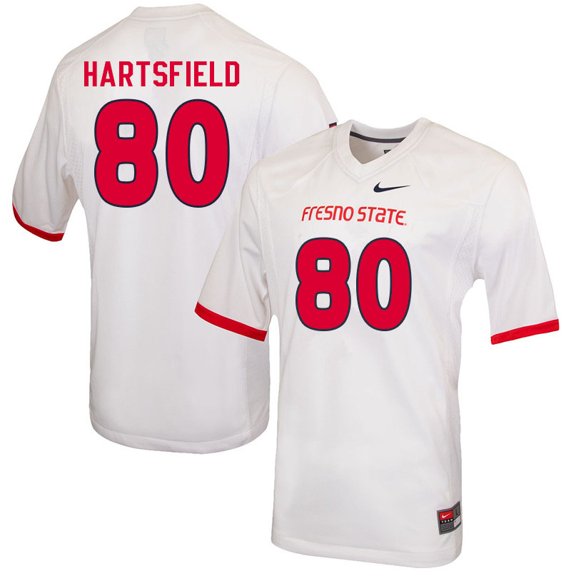 Men #80 Zach Hartsfield Fresno State Bulldogs College Football Jerseys Sale-White